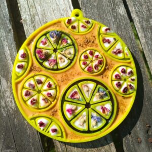 Tapis de léchage citron avec ventouse