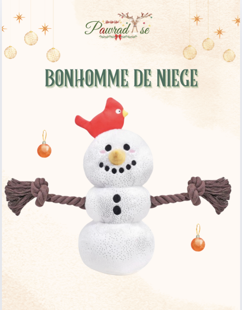 Peluche bonhomme de neige